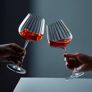 Elevate Your Wine Experience with Our Rainbow Burgundy Crystal Red Wine Glass