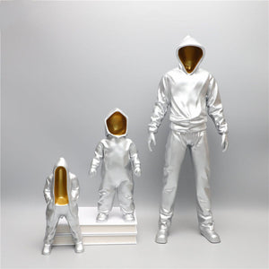 Transform Your Space with Our Modern Silver Resin Sculpture Ornaments