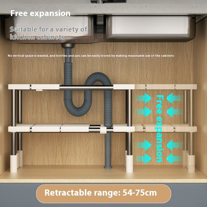 Maximize Your Kitchen Space with the Kitchen Retractable Sink Storage Rack