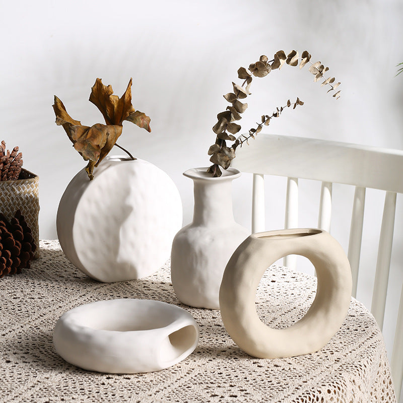 Scandinavian Style Simple Ceramic Vases Ornaments