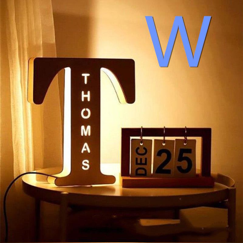 Wooden Letter Pendulum Personalized Decorative Lamp