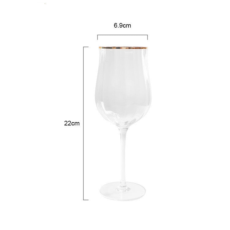 Vertical Ribbed Cocktail Glass Juice Glass Wine Set