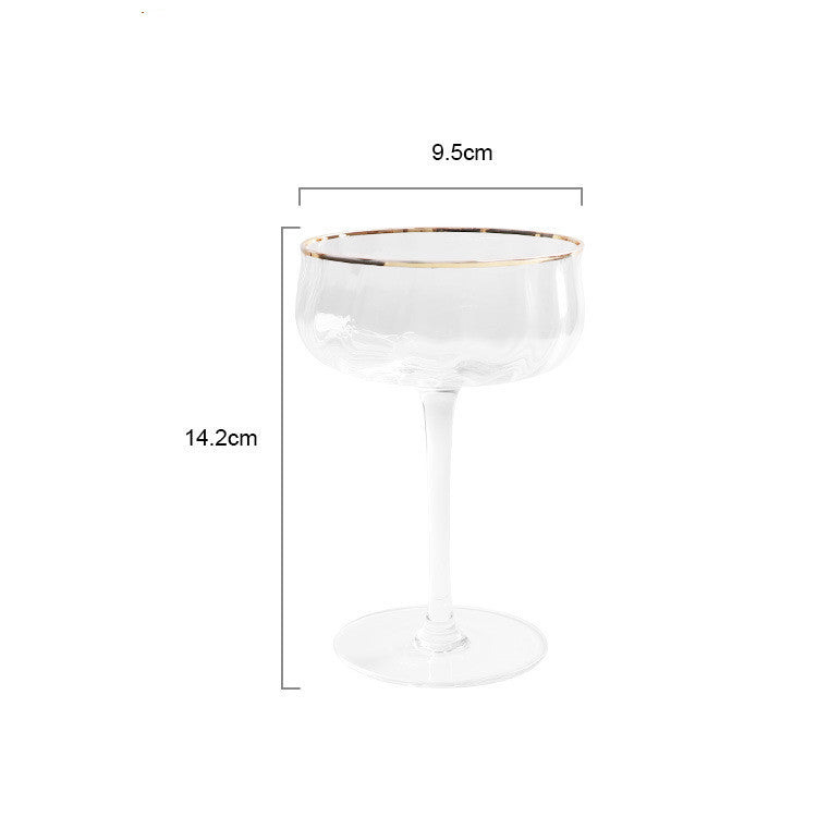 Vertical Ribbed Cocktail Glass Juice Glass Wine Set