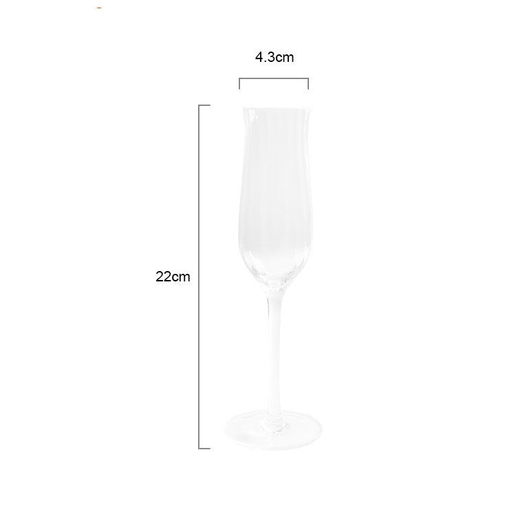 Vertical Ribbed Cocktail Glass Juice Glass Wine Set