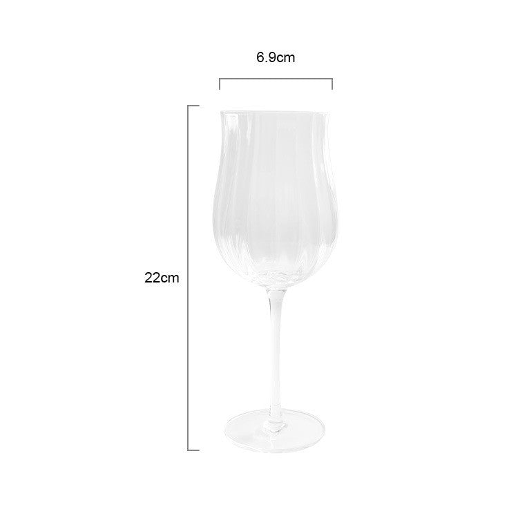 Vertical Ribbed Cocktail Glass Juice Glass Wine Set