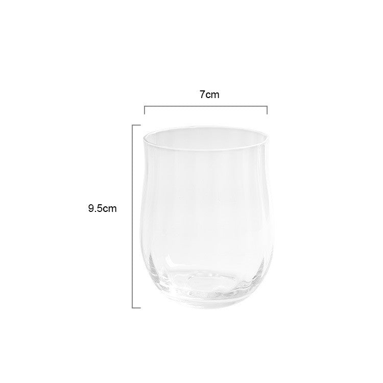 Vertical Ribbed Cocktail Glass Juice Glass Wine Set