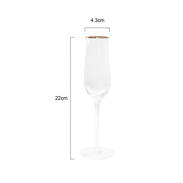 Vertical Ribbed Cocktail Glass Juice Glass Wine Set