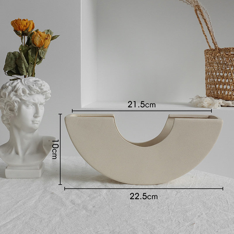 Simple Ceramic Vase Dry Flower Living Room Decor Vase