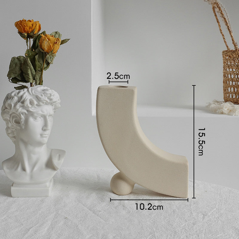 Simple Ceramic Vase Dry Flower Living Room Decor Vase