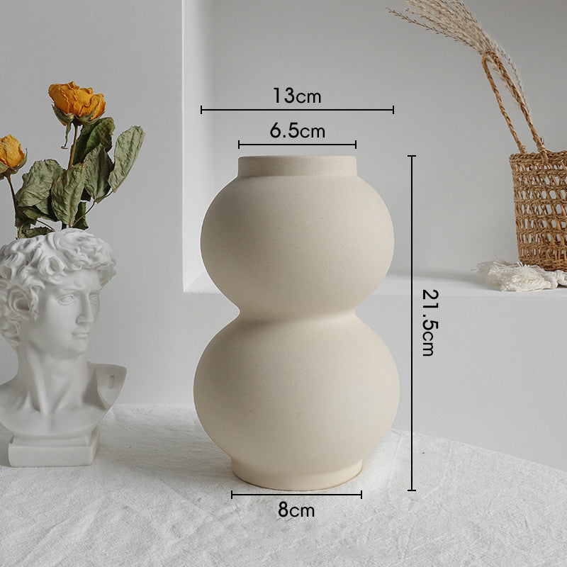 Simple Ceramic Vase Dry Flower Living Room Decor Vase