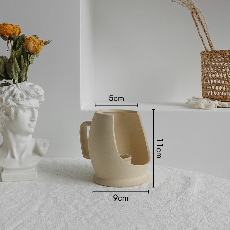 Simple Ceramic Vase Dry Flower Living Room Decor Vase