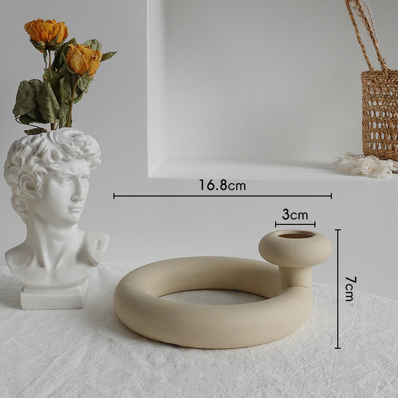 Simple Ceramic Vase Dry Flower Living Room Decor Vase
