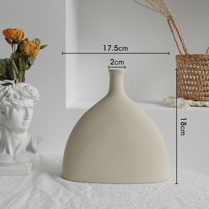 Simple Ceramic Vase Dry Flower Living Room Decor Vase