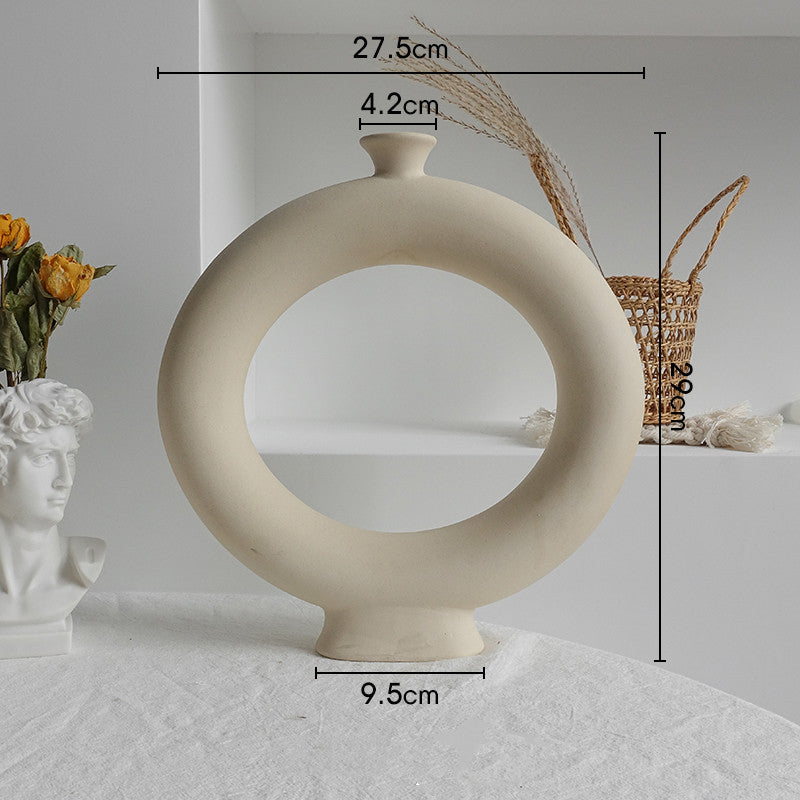 Simple Ceramic Vase Dry Flower Living Room Decor Vase