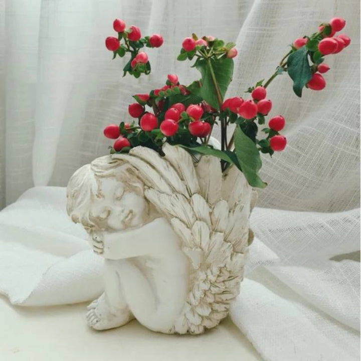European Retro Angel Girl Cupid Sculpture