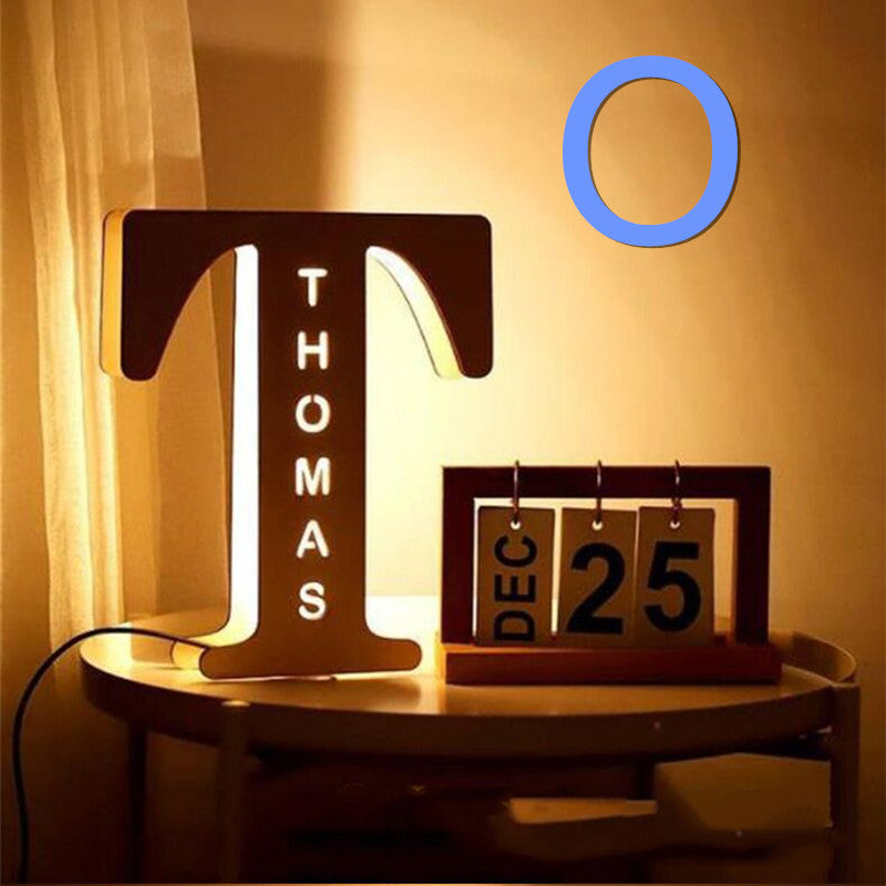 Wooden Letter Pendulum Personalized Decorative Lamp