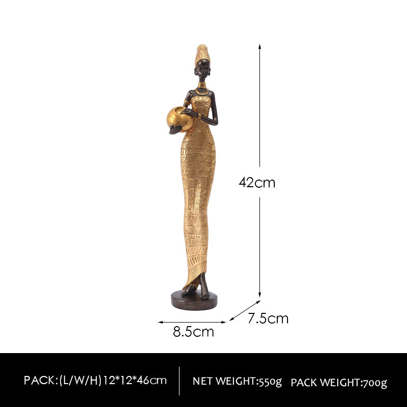 Sculpture Decorations For Black Women Figures