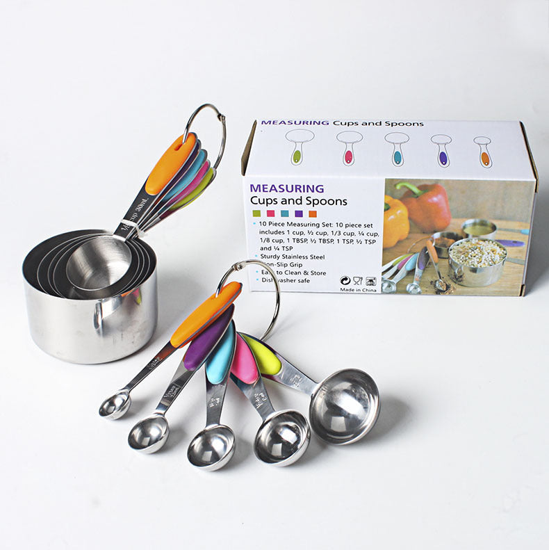 Measuring cup and spoon