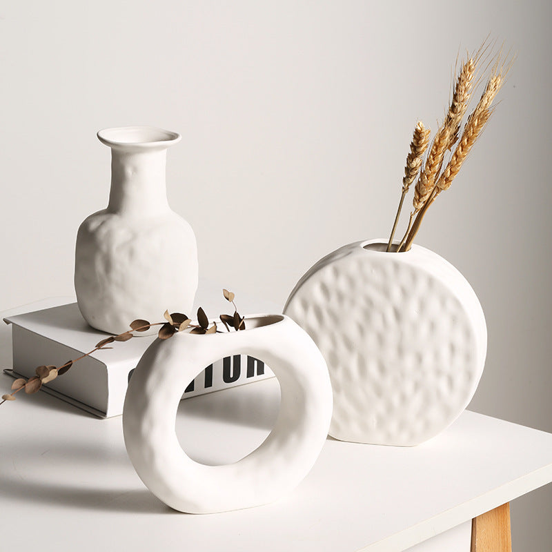 Scandinavian Style Simple Ceramic Vases Ornaments