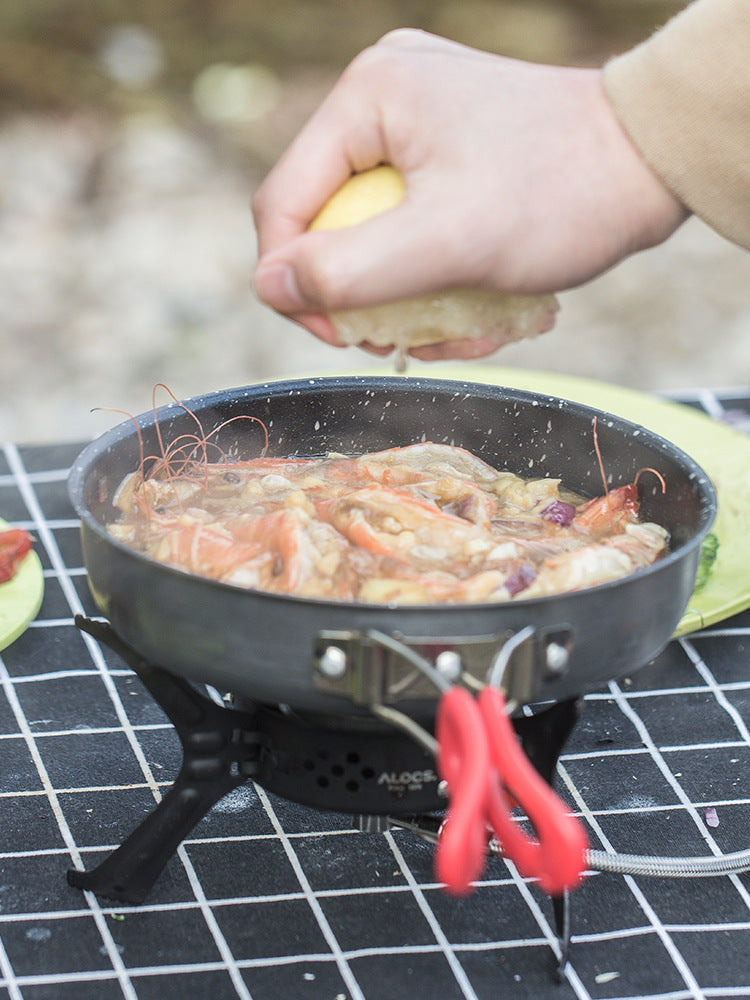 Household Outdoor Folding Small Single Frying  Pan