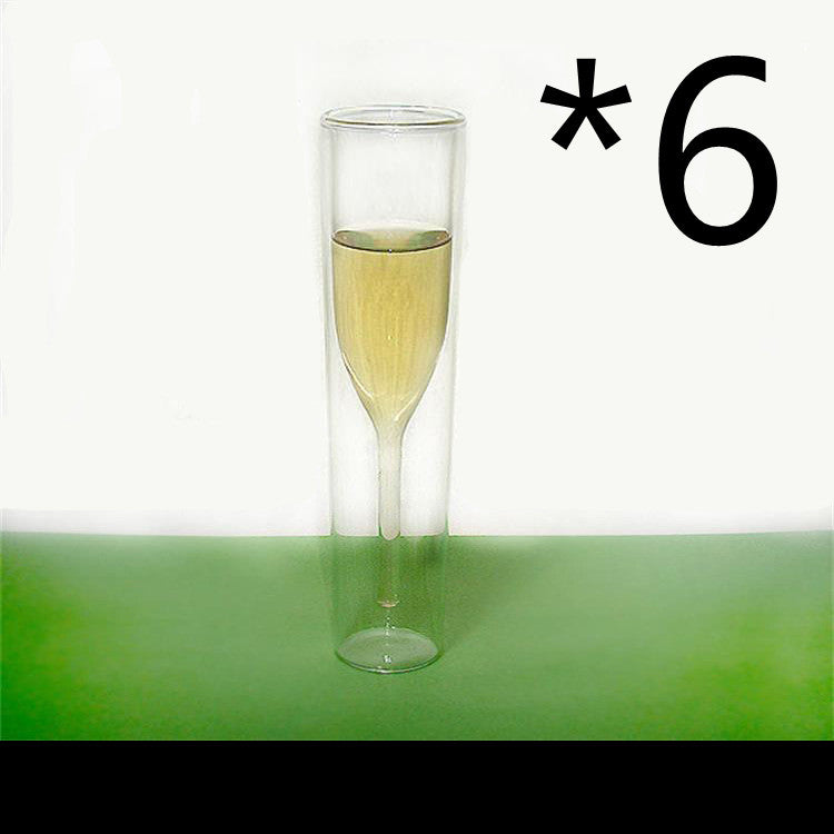 Red Wine Double Crystal Champagne Glass