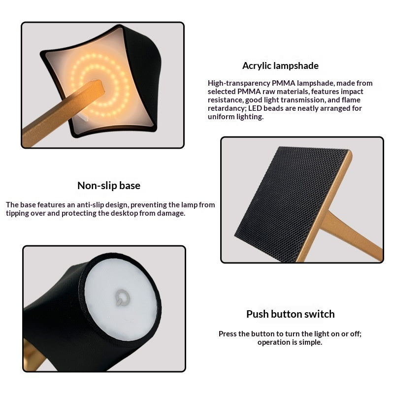 Creative Dimmable Rechargeable Decorative Table Desk Lamp