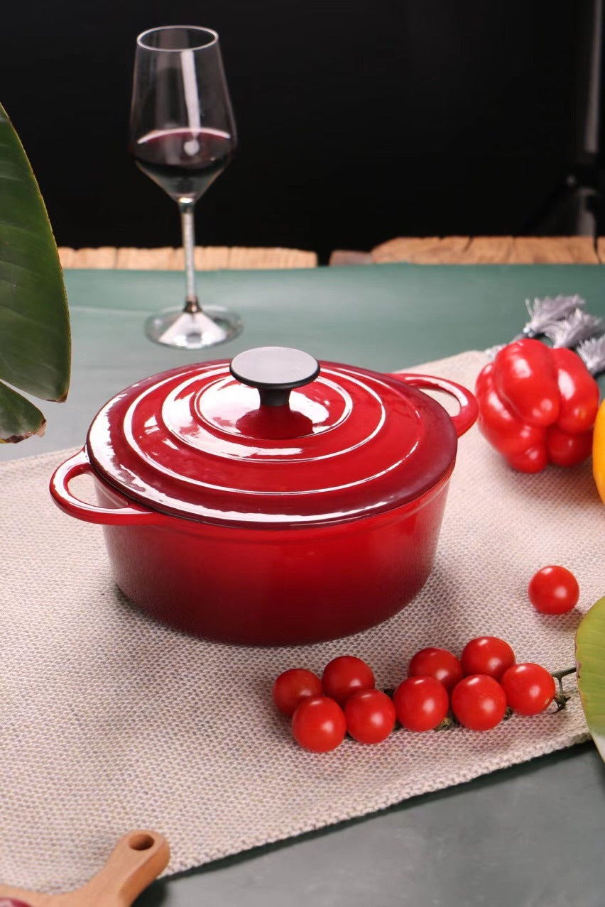 Enamel cast iron stock pot iron stew pot universal