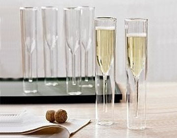 Red Wine Double Crystal Champagne Glass