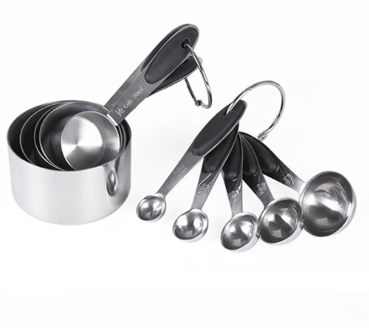 Measuring cup and spoon
