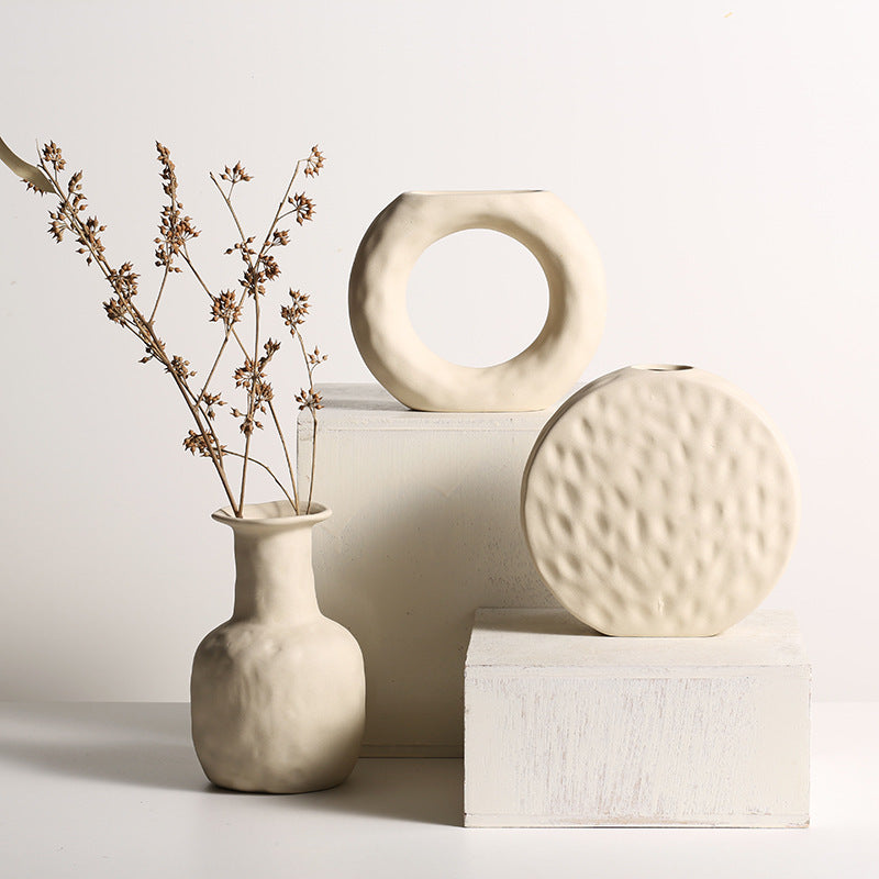 Scandinavian Style Simple Ceramic Vases Ornaments
