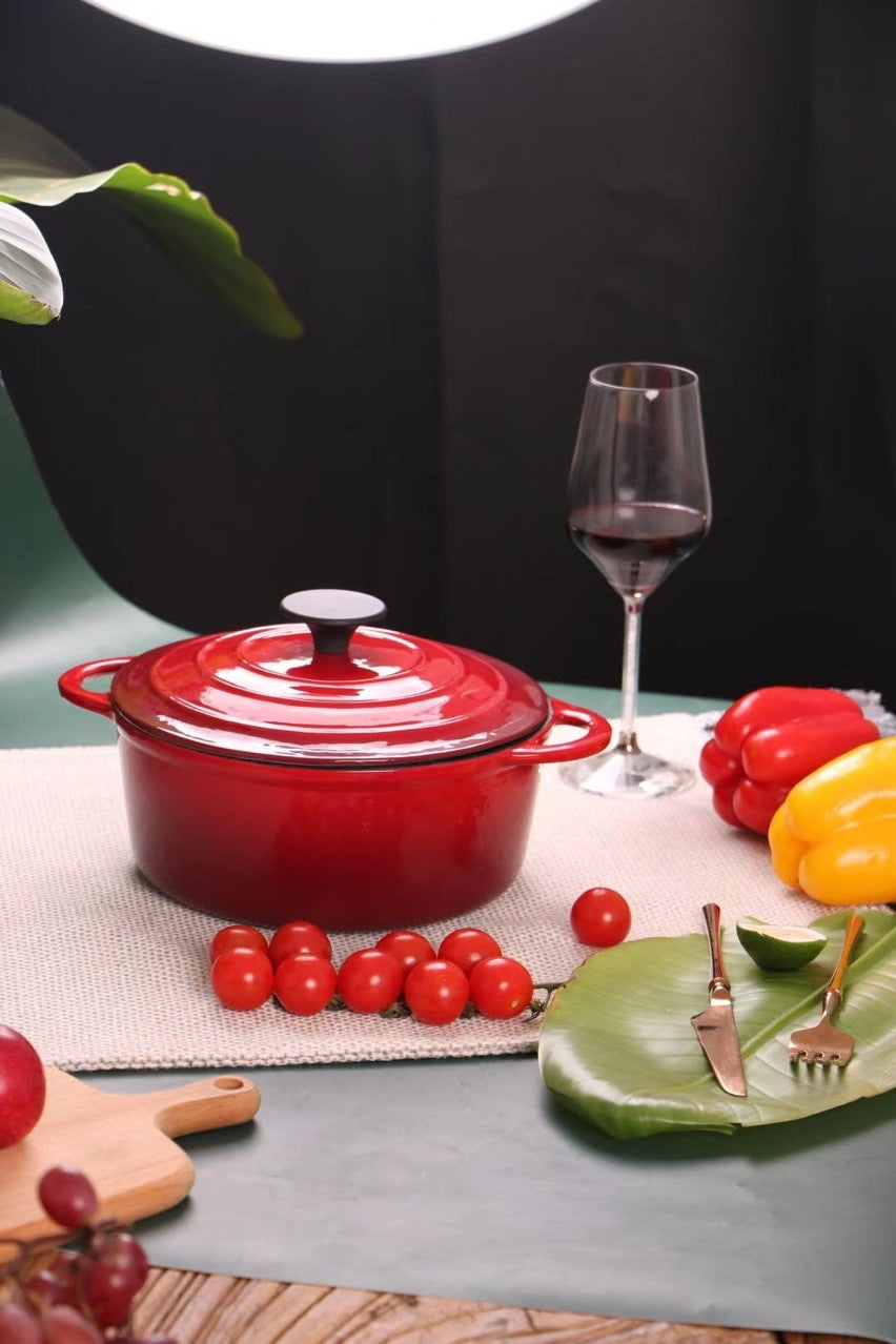 Enamel cast iron stock pot iron stew pot universal