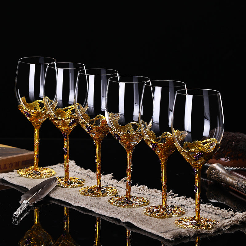 Household European Style Grape Goblet Wine Glass