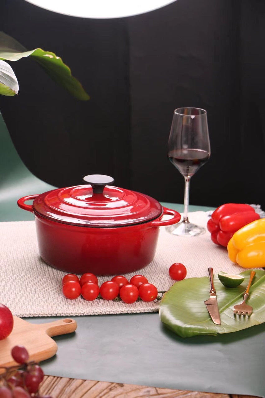 Enamel cast iron stock pot iron stew pot universal