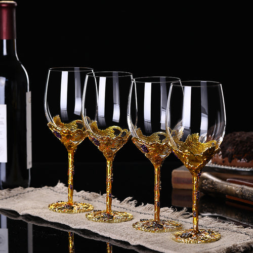 Household European Style Grape Goblet Wine Glass
