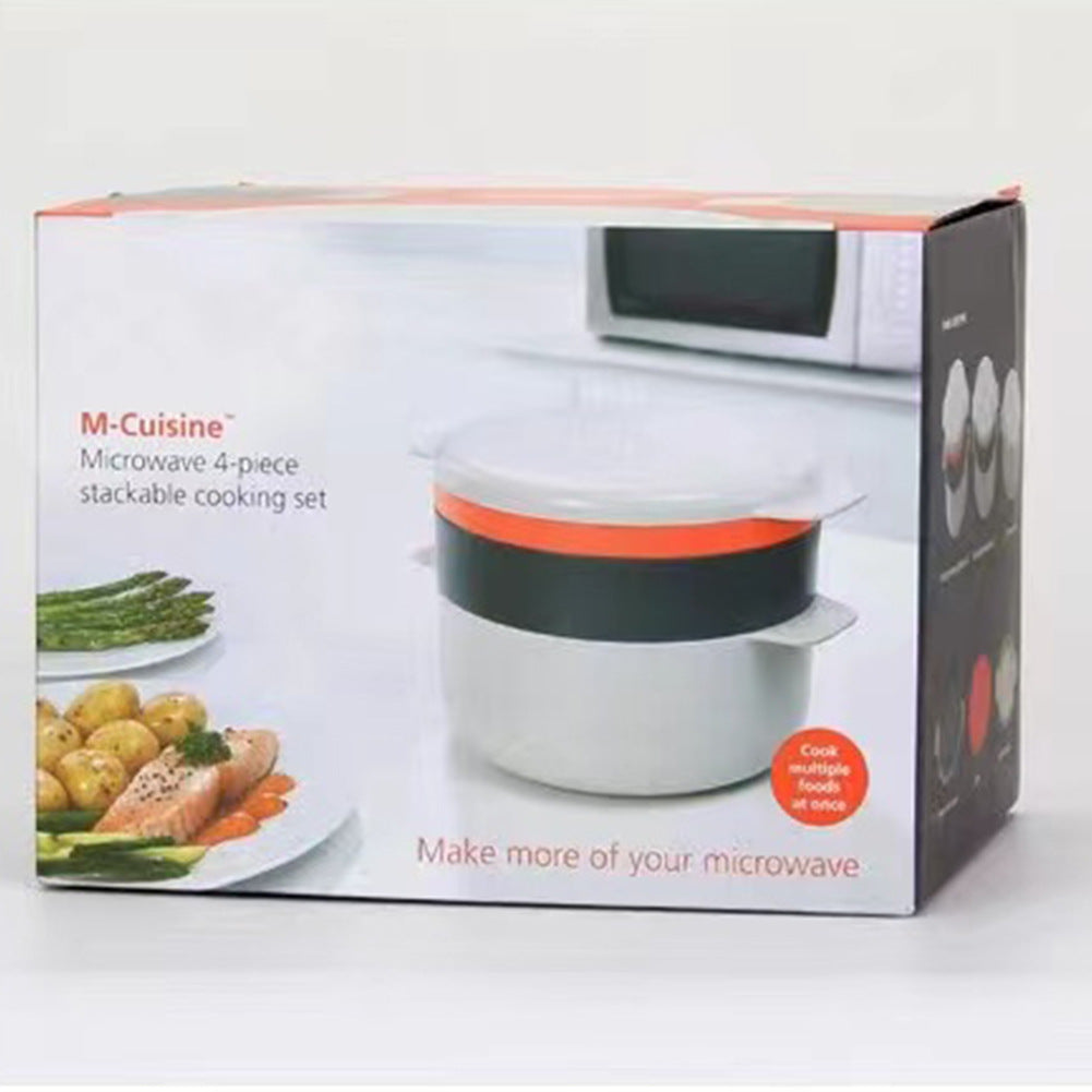 Kitchen Plastic Microwave Steaming Container Gadgets