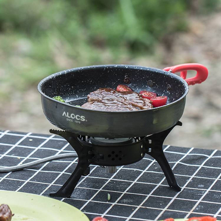 Household Outdoor Folding Small Single Frying  Pan