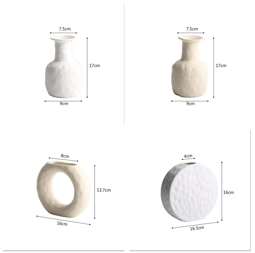 Scandinavian Style Simple Ceramic Vases Ornaments