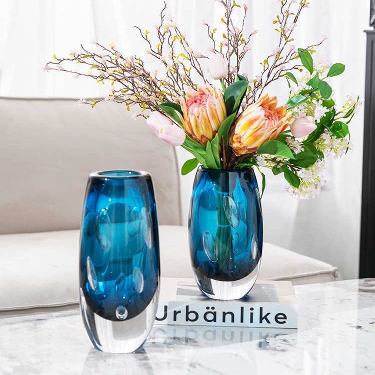 Showroom Glass Flower Vases Living Room Display Decor