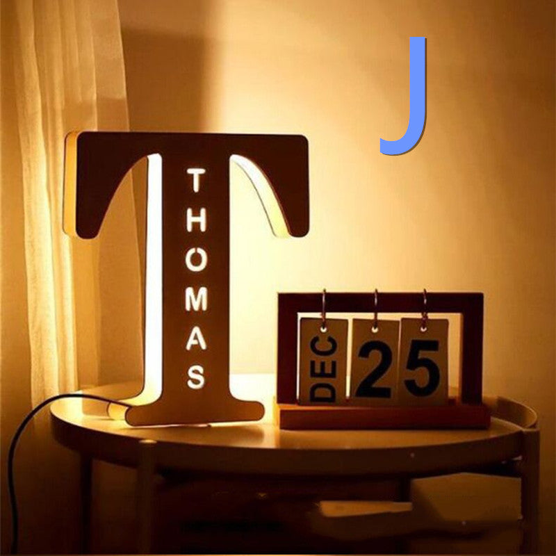 Wooden Letter Pendulum Personalized Decorative Lamp